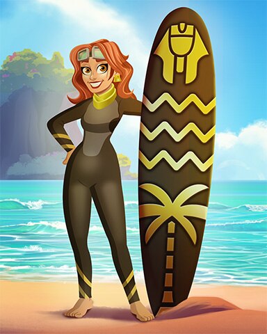 Pogo Amelia In The Surfing Competition Badge Pogo Amelia In The Surfing Competition Badge