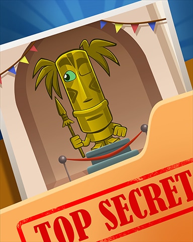 Pogo Golden Statue Top Secret Badge