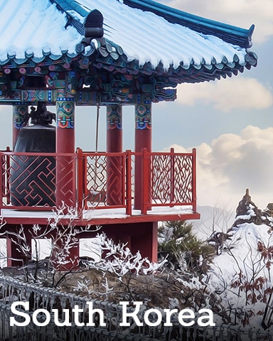South Korea Badge - Winter Wonderland South Korea Badge - Winter Wonderland