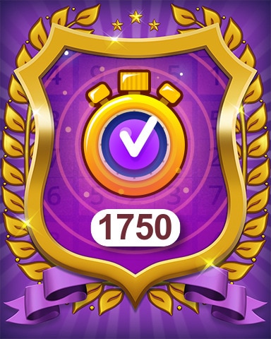 Time Challenge Expert 1750 Badge - Pogo™ Daily Sudoku Time Challenge Expert 1750 Badge - Pogo™ Daily Sudoku