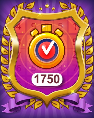 Time Challenge Hard 1750 Badge - Pogo™ Daily Sudoku Time Challenge Hard 1750 Badge - Pogo™ Daily Sudoku