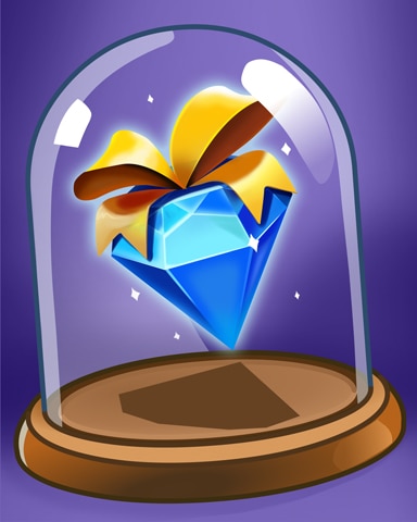 Bowed Blue Bejewel Badge - Bejeweled Stars Bowed Blue Bejewel Badge - Bejeweled Stars