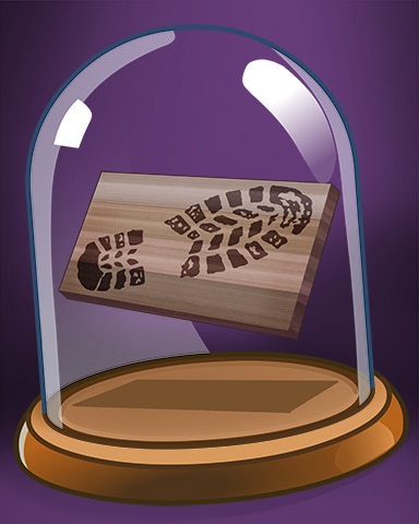 Wooden Footprint Badge - Claire Hart: Secret In The Shadows Wooden Footprint Badge - Claire Hart: Secret In The Shadows