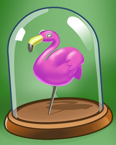 Garden Flamingo Badge - Garden Blast