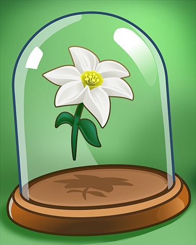 White Flower Badge - Garden Blast White Flower Badge - Garden Blast