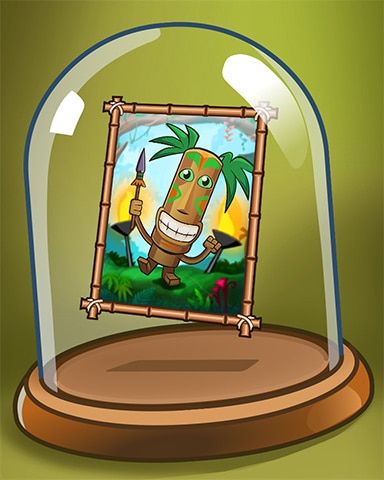 Tiki Painting Badge - Jungle Gin HD Tiki Painting Badge - Jungle Gin HD