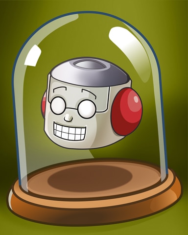 Smiling Robot Head Badge - Jungle Gin HD Smiling Robot Head Badge - Jungle Gin HD
