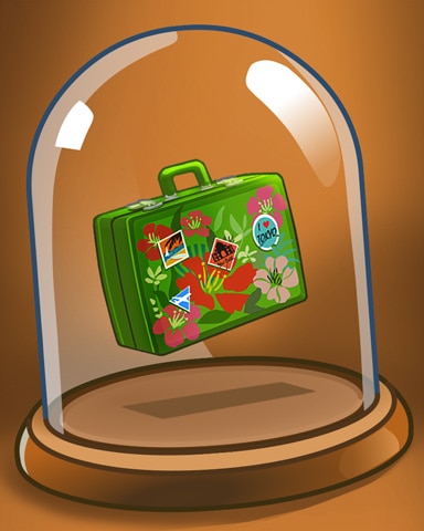 Green Suitcase Badge - Jet Set Solitaire Green Suitcase Badge - Jet Set Solitaire