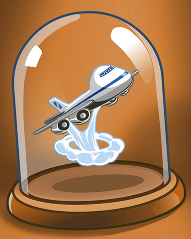 Flying Plane Badge - Jet Set Solitaire Flying Plane Badge - Jet Set Solitaire