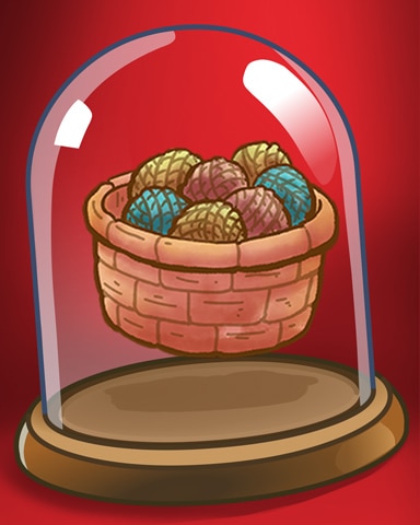 Basket Full Of Yarn Badge - Lucky Cat Bingo Basket Full Of Yarn Badge - Lucky Cat Bingo