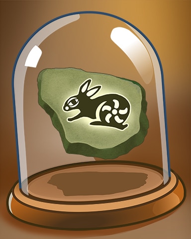 Bunny Stone Glyph Badge - Mahjong Garden HD Bunny Stone Glyph Badge - Mahjong Garden HD