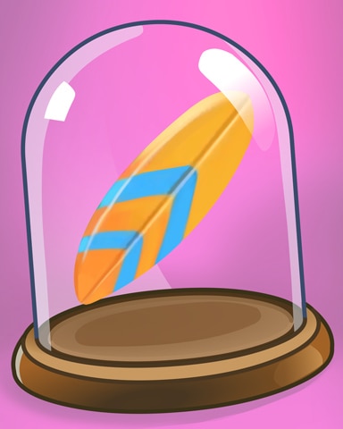 Yellow Surf Board Badge - Matching Moments