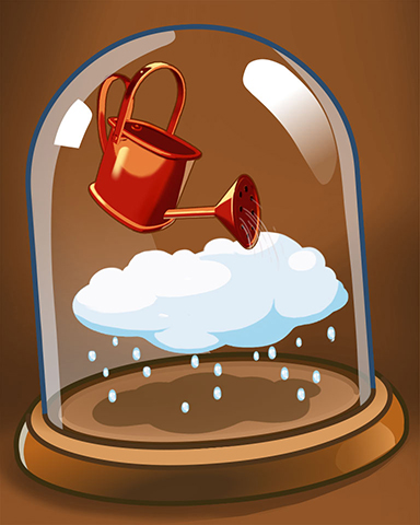 Watering Clouds Badge - Solitaire Gardens Watering Clouds Badge - Solitaire Gardens