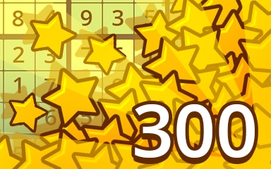 Stars Weekly Special 300 Badge - Pogo Daily Sudoku Stars Weekly Special 300 Badge - Pogo Daily Sudoku